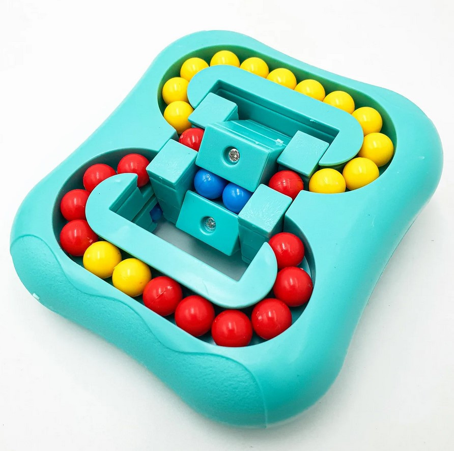 Головоломка-антистрес Puzzle Ball Rotating Magic Spin Bean Cube, Іграшка-антистрес із кульками всередині