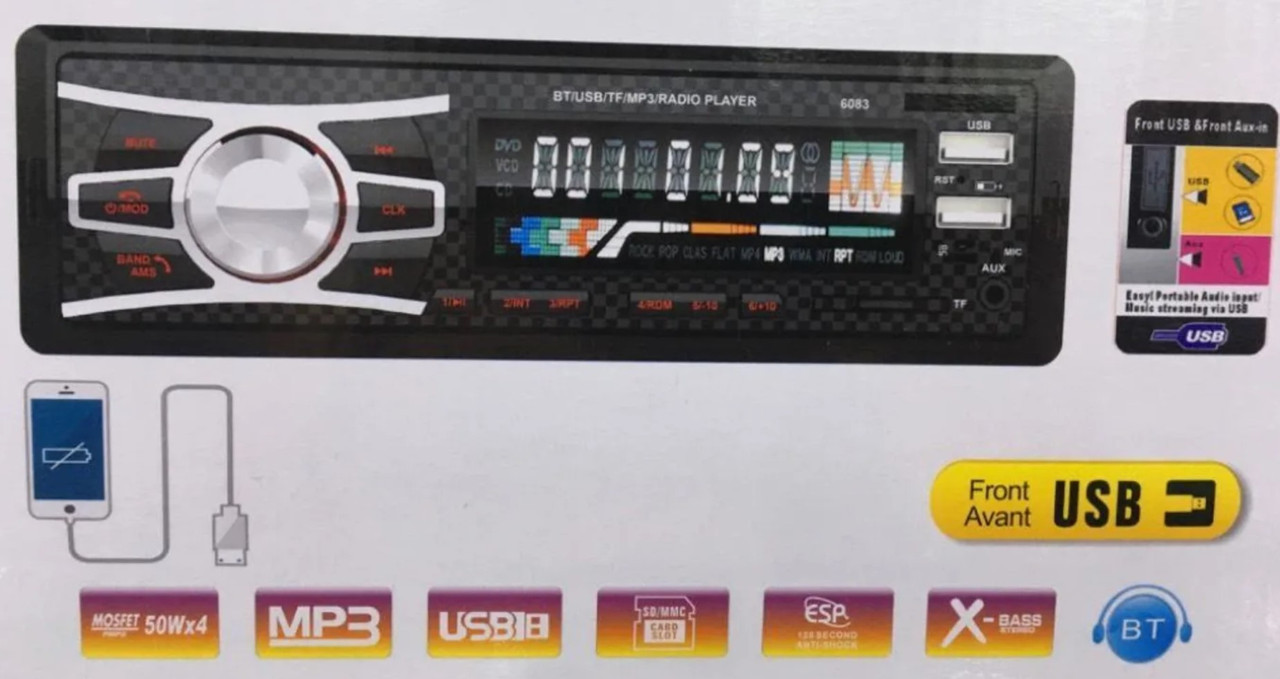 Автомагнітола c Bluetooth 300 Mp3/BT/ISO/1028IC, Магнітола в машину