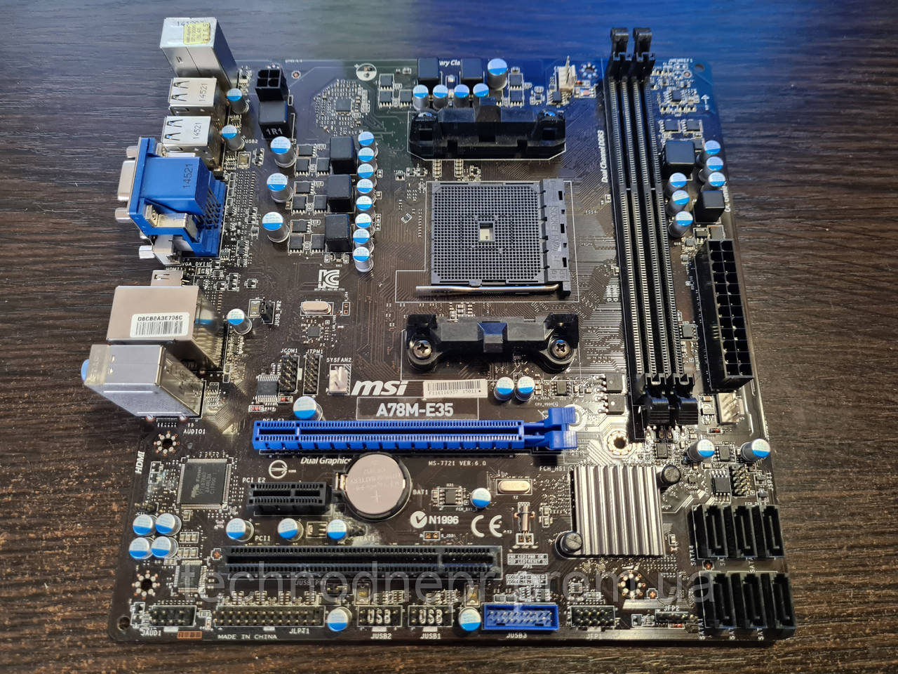 Материнская Плата MSI A78M-E35 | Сокет FM2+ | MicroATX | USB 3.0 | A78 ...
