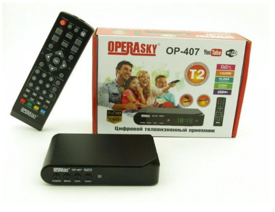 OP-407 тюнер Т2, ТВ тюнер, Цифрова приставка для телевізора, OP-407 тюнер Т2
