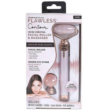 Вібромасажер для обличчя Flawless Contour, Роликовий масажер для обличчя, Ліфтинг масажер, фото 1