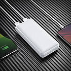 УМБ портативний зарядний Power Bank HOCO J72A 20000 mAh, 2 USB, біла, фото 4