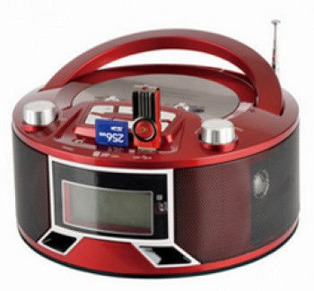 Бумбокс колонка годинник MP3 Golon RX 663RQ Red