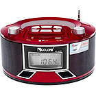 Бумбокс колонка годинник MP3 Golon RX 663RQ Red, фото 3