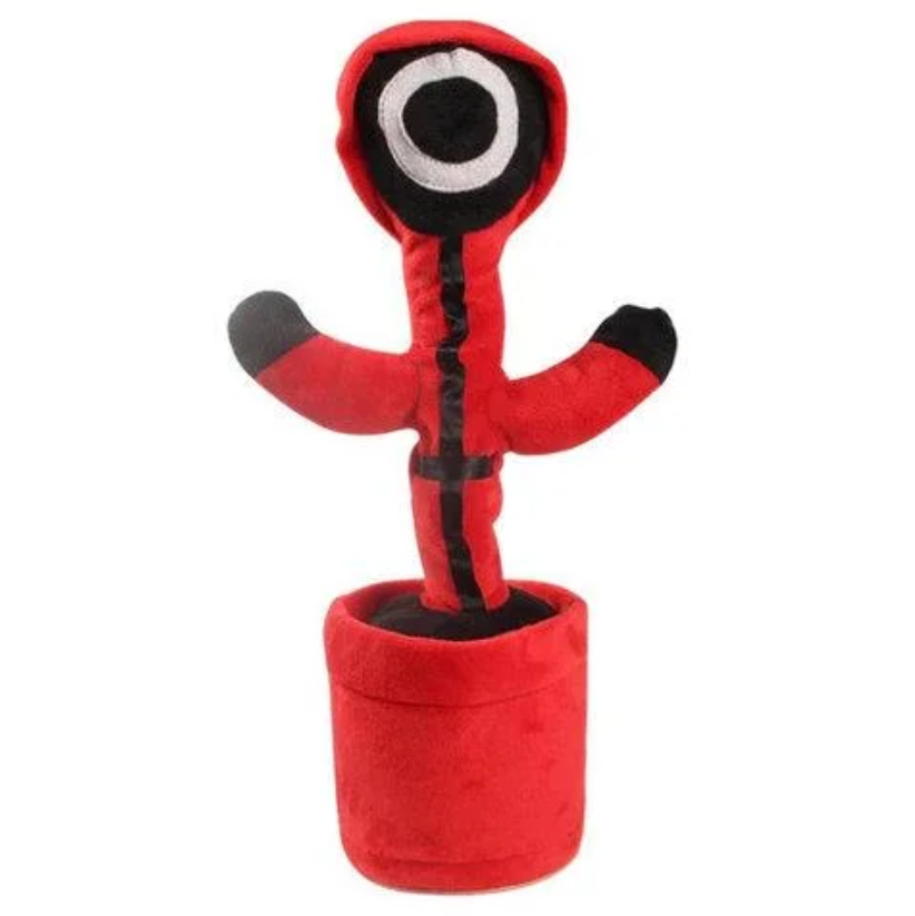 Танцюючий кактус "Гра в кальмара" коло, Іграшка кактус-повторюшка, Інтерактивна м'яка іграшка, фото 1