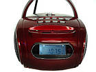 Бумбокс колонка караоке годинник MP3 Golon RX 686Q Red, фото 3