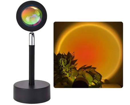Лампа LED для селфі ефект сонця 23 см, Кругла світлодіодна лампа для фото Sunset Lamp, фото 1