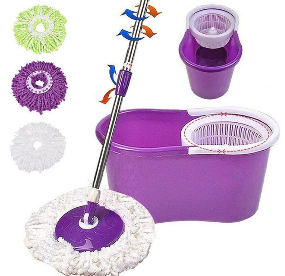 Турбо Швабра з Відром Spin MOP 360 ФІОЛЕТОВА, Швабра з віджимом і відром