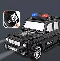 Сейф детский "Машина полиции Гелендваген" | Копилка-машина с кодом