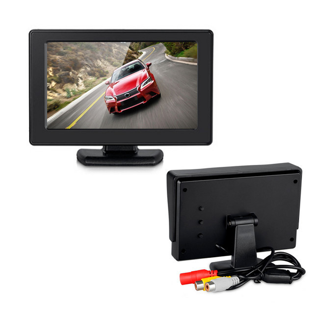 Дисплей LCD 4.3" для двох камер 043, Монітор для камери заднього виду, Автомобільний монітор для камери, Автомобільний монітор для