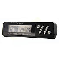 Часы автомобильные VST 7067 | Часы с термометром в авто