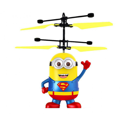 Іграшка-вертоліт BauTech Літаючий Супермен | Дитяча літаюча іграшка на управлінні Міньйон, фото 2