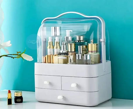 Органайзер для косметики 4 секції (білий) YM206-1 Three Drawers, Косметичний органайзер, фото 1