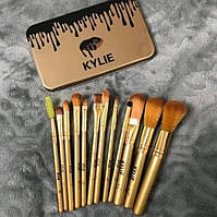 Професійні пензлики для макіяжу Кайлі 12 шт., Пензлі під макіяж