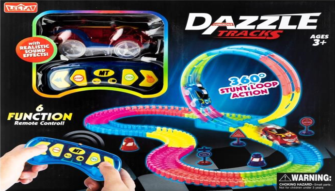 DAZZLE TRACKS 187 деталей з пультом керування, Іграшковий трек для машинок, Конструктор траса