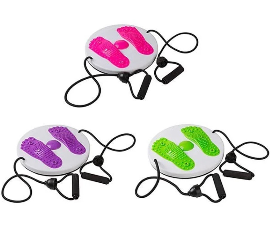 Тренажер підлоговий для ніг, Диск для створення талії з еспандерами, фото 1