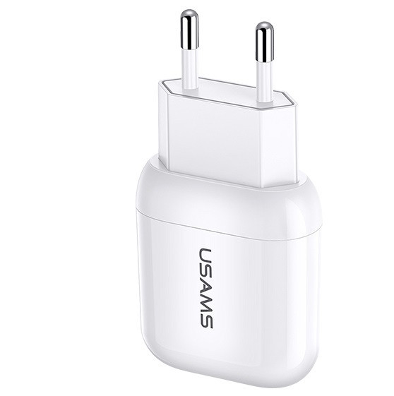 Адаптер мережевий USAMS T19 US-CC078, 1USB, 2.4 A, білий