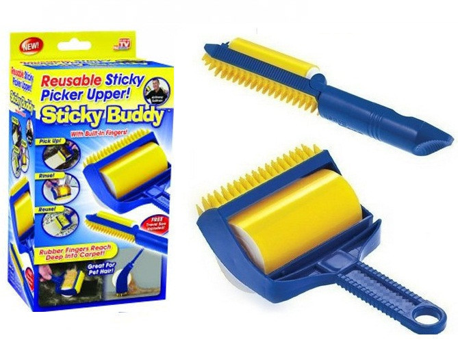 Щітка валик для чищення одягу килима Sticky Buddy | Стіки Бадді