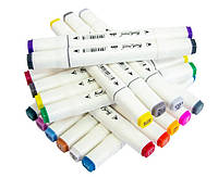 Набор маркеров для скетчинга (24 шт.) Белый | Двухсторонние маркеры на спиртовой основе | Скетч-маркеры