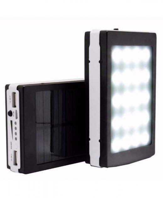 Моб. Зарядка Power Bank Metal+LED Solar 90000 mah, Портативний зарядний пристрій, Сонячний повер банк, Зарядка Power Bank