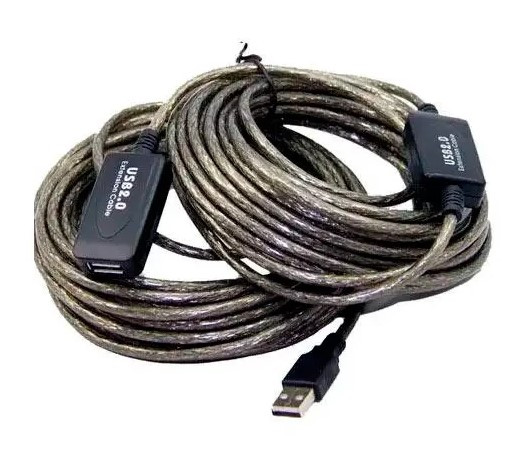 USB 2.0 подовжувач активний репітер, кабель AM — AF, 15 м Без бренда, фото 1