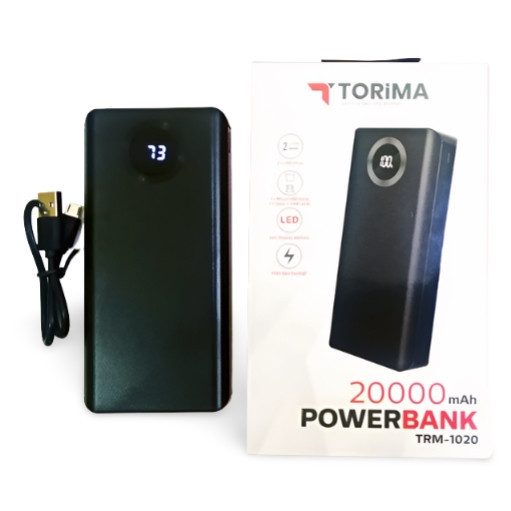 Power Bank 20000 mAh Torima TRM-1020  ⁇  Зовнішній акумулятор для смартфона  ⁇  Повербанк для телефона