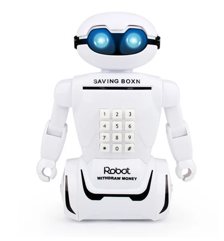 Іграшка дитяча Robot PIGGY BANK, Дитяча скарбничка сейф із кодовим замком