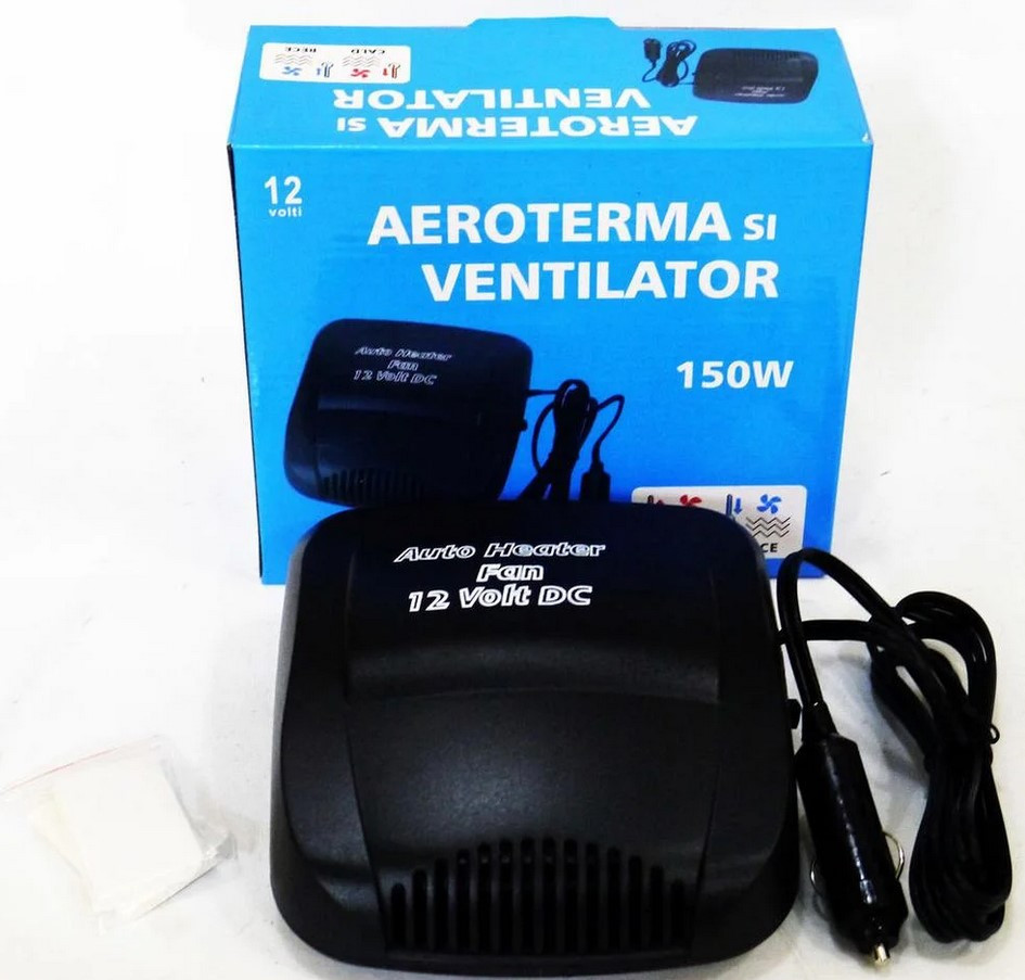 Автомобільний обігрівач-вентилятор Aeroterma si Ventilator, 150W, Обігрівач від прикурювача, фото 1