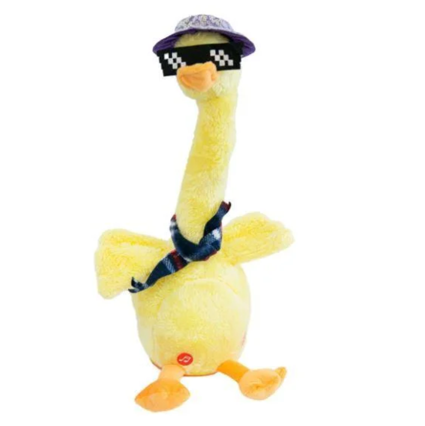 Інтерактивна м'яка іграшка Talking duck, Іграшка-повторюшка, Музична іграшка для дітей