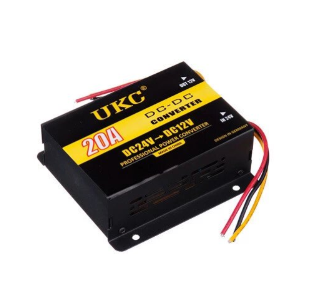 Перетворювач напруги DC/DC 24V-12V 20A, Автомобільний інвертор, Понижувальний перетворювач