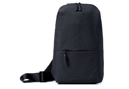 Сумка XIAOMI через плече mini | Міні рюкзак Xiaomi Urban Backpack з одного лямкою чорний, фото 2