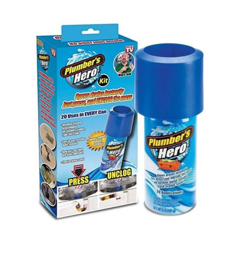 Вантуз Plumber's Hero для унітазу та каналізаційних труб, Набір для прочищення унітазу та каналізаційних труб, фото 1