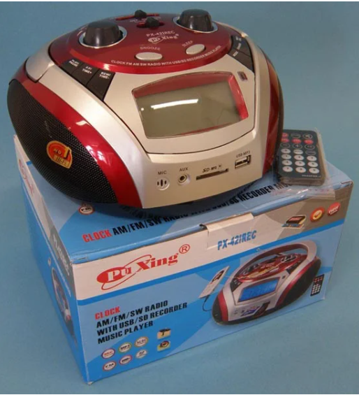 Радіоприймач Pu Xing PX-421REC, Портативна колонка, Радіо з флешкою