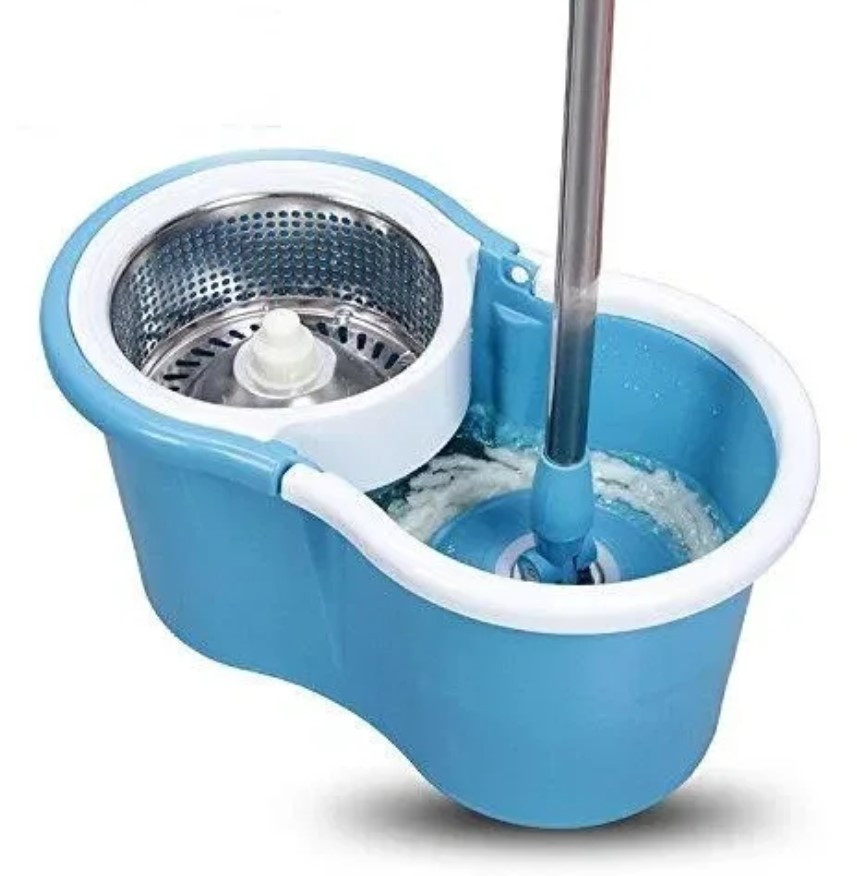 Швабра-відро, лентяйка з віджимом Easy Mop (кругла), Швабра, що самовіджимається