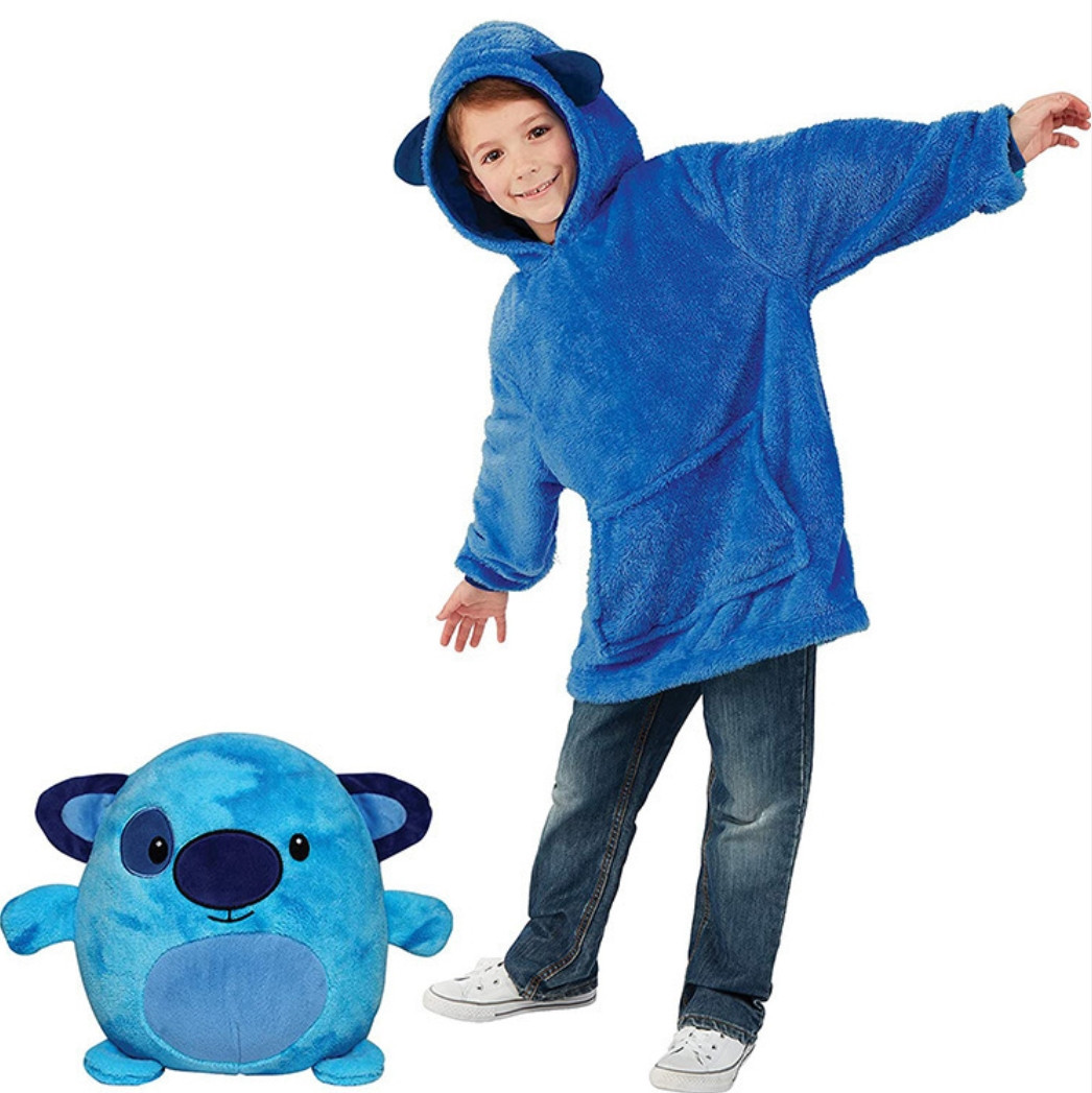Дитяча толстовка-іграшка Huggle Pets Ultra Plus Hoodie Синій, Кофта-іграшка, М'яка іграшка-подушка