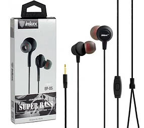 Навушники INKAX EP-05 дротові | Навушники вакуумні | Гарнітури для смартфона