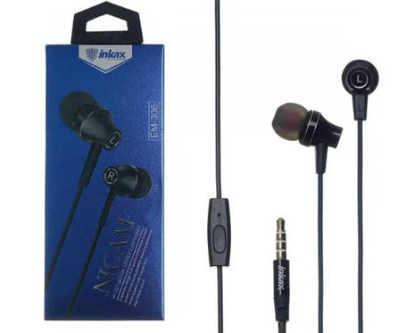 Навушники INKAX EM306 дротові | Навушники вакуумні | Гарнітури для смартфона, фото 2