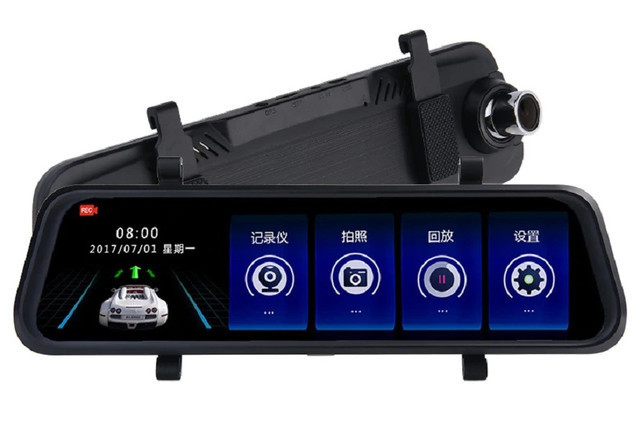 DVR L 203 дзеркало з двома камерами 1080P full screen 12", Реєстратор в машину, Автореєстратор, фото 1