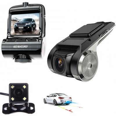 DVR V1 WIFI з двома камерами, Відеореєстратор в авто, Реєстратор в машину, фото 1