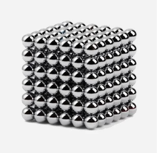 Нео куб Neo Cube 4мм срібло, Головоломка Нео Куб, Магнітні кульки Неокуб, Магнітні кульки Неокуб