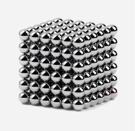 Нео куб Neo Cube 4мм срібло, Головоломка Нео Куб, Магнітні кульки Неокуб, Магнітні кульки Неокуб, фото 1