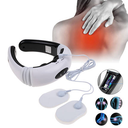 Електростимулятор масажер для шиї фізіотерапія Cervical vertebra Neck Massager KL-5830, фото 2