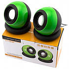 Колонки для ПК SPS D008 комп'ютерні колонки USB Green, фото 3