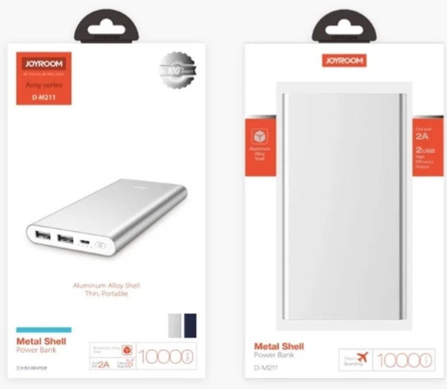 Power bank 10000 mAh JOYROOM D-M211, Повербанк, Зовнішній акумулятор, Портативна зарядка, Power bank 10000 mAh