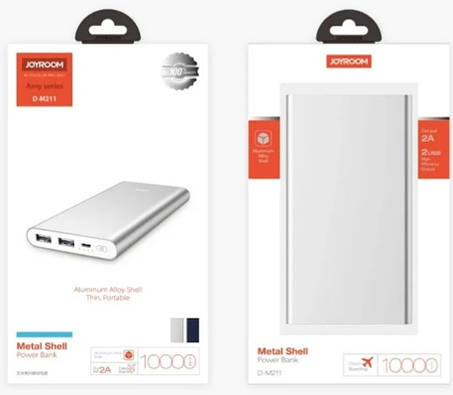 Power bank 10000 mAh JOYROOM D-M211, Повербанк, Зовнішній акумулятор, Портативна зарядка, Power bank 10000 mAh, фото 1