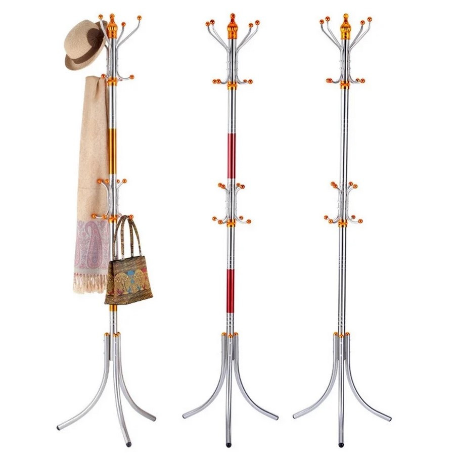 Металева підлогова вішалка-стійка для одягу Coat Rack 16 гачків СИНЬКА, Вішалка в передпокій