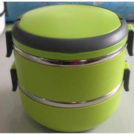 Термос харчовий ланч бокс пластиковий з залізної колбою 2 секції 1.5 л C-126 Lunch Box, фото 1