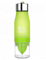 Бутылка ЗЕЛЕНАЯ H2O Water Bottle 650 мл | Бутылка-соковыжималка для воды и напитков