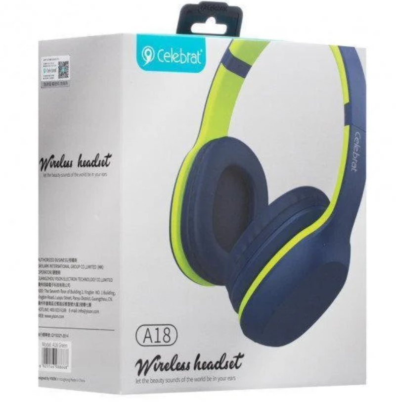 Навушники CELEBRAT A18 накладні, Бездротові bluetooth навушники, Блютуз навушники