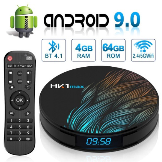 Приставка HK1 MAX (4/64) Android 9.0, Андроїд смарт ТВ приставка, ТВ бокс